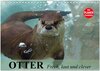 Buchcover Otter. Frech, laut und clever (Wandkalender 2025 DIN A4 quer), CALVENDO Monatskalender