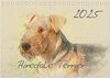 Buchcover Airedale Terrier 2025 (Tischkalender 2025 DIN A5 quer), CALVENDO Monatskalender