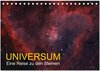 Buchcover Universum - Eine Reise zu den Sternen (Tischkalender 2025 DIN A5 quer), CALVENDO Monatskalender
