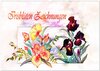 Buchcover Irisblüten Zeichnungen (Wandkalender 2025 DIN A2 quer), CALVENDO Monatskalender