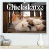 Buchcover Glückskatze - Mit Zitaten zum Thema Glück (hochwertiger Premium Wandkalender 2025 DIN A2 quer), Kunstdruck in Hochglanz