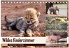 Buchcover Wildes Kinderzimmer - Tierkinder in Afrika (Tischkalender 2025 DIN A5 quer), CALVENDO Monatskalender