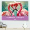 Buchcover Ein Herz für Flamingos (hochwertiger Premium Wandkalender 2025 DIN A2 quer), Kunstdruck in Hochglanz