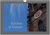 Buchcover Kirchen in Europa (Wandkalender 2025 DIN A4 quer), CALVENDO Monatskalender