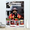Buchcover Feuerwehr - Tierischer Feuerwehrkalender (hochwertiger Premium Wandkalender 2025 DIN A2 hoch), Kunstdruck in Hochglanz