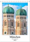 Buchcover München Blick vom Alten Peter (Tischkalender 2025 DIN A5 hoch), CALVENDO Monatskalender