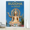 Buchcover BUDDHA in GOLD (hochwertiger Premium Wandkalender 2025 DIN A2 hoch), Kunstdruck in Hochglanz