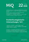 Buchcover MIQ 22: Krankenhaushygienische Untersuchungen, Teil I