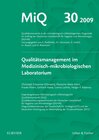 Buchcover MiQ 30: Qualitätsmanagement im medizinisch-mikrobiologischen Laboratorium
