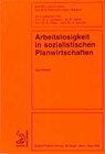 Buchcover Arbeitslosigkeit in sozialistischen Planwirtschaften