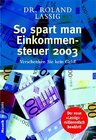 Buchcover So spart man Einkommensteuer 2003