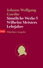 Buchcover Sämtliche Werke. Münchner Ausgabe / Wilhelm Meisters Lehrjahre