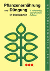 Buchcover Pflanzenernährung und Düngung in Stichworten