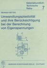 Buchcover Umwandlungsplastizität und ihre Berücksichtigung bei der Berechnung von Eigenspannungen