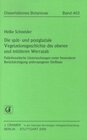 Buchcover Die spät- und postglaziale Vegetationsgeschichte des oberen und  mittleren Werratals