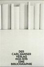 Buchcover Der Carl Hanser Verlag 1928-1978