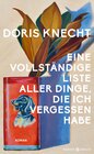 Buchcover Eine vollständige Liste aller Dinge, die ich vergessen habe