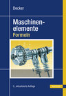 Buchcover Decker Maschinenelemente - Formeln