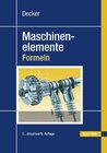 Buchcover Decker Maschinenelemente - Formeln