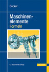 Buchcover Decker Maschinenelemente - Formeln