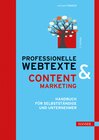 Buchcover Professionelle Webtexte & Content Marketing