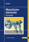Buchcover Decker Maschinenelemente - Formeln