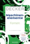 Buchcover Decker Maschinenelemente - Formeln