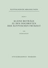 Buchcover Kleine Beiträge zu den Inschriften der ägyptischen Frühzeit