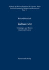 Buchcover Weltverzicht