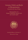 Buchcover Literatur, Politik und Recht in Mesopotamien