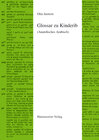 Buchcover Glossar zu Kinderib (Anatolisches Arabisch)
