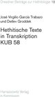 Buchcover Hethitische Texte in Transkription KUB 58