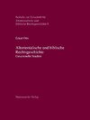 Buchcover Altorientalische und biblische Rechtsgeschichte