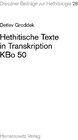 Buchcover Hethitische Texte in Transkription KBo 50