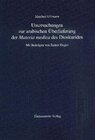 Buchcover Untersuchungen zur arabischen Überlieferung der "Materia medica" des Dioskurides