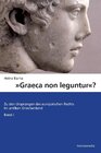 Buchcover "Graeca non leguntur?"