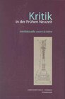 Buchcover Kritik in der Frühen Neuzeit