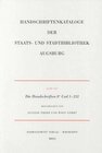 Buchcover Die Handschriften der Staats- und Stadtbibliothek Augsburg. 8° Cod 1-232