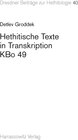 Buchcover Hethitische Texte in Transkription KBo 49