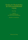 Buchcover Katalog der Handschriften der Universitätsbibliothek Leipzig / Die Jaina-Handschriften und weitere indische Handschrifte