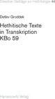 Buchcover Hethitische Texte in Transkription KBo 59