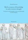 Buchcover Myth as source of knowledge in early western thought