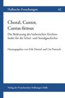 Buchcover Choral, Cantor, Cantus firmus