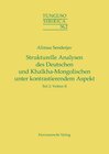 Buchcover Strukturelle Analysen des Deutschen und Khalkha-Mongolischen unter kontrastierendem Aspekt