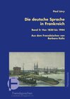 Buchcover Die deutsche Sprache in Frankreich