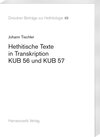 Buchcover Hethitische Texte in Transkription KUB 56 und KUB 57