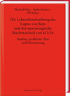 Buchcover Die Lebensbeschreibung des Lupus von Sens und der merowingische Machtwechsel von 613/14