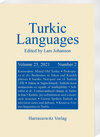 Buchcover Turkic Languages 25 (2021) 2