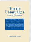 Buchcover Turkic Languages 27 (2023) 2