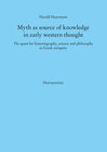 Buchcover Myth as source of knowledge in early western thought